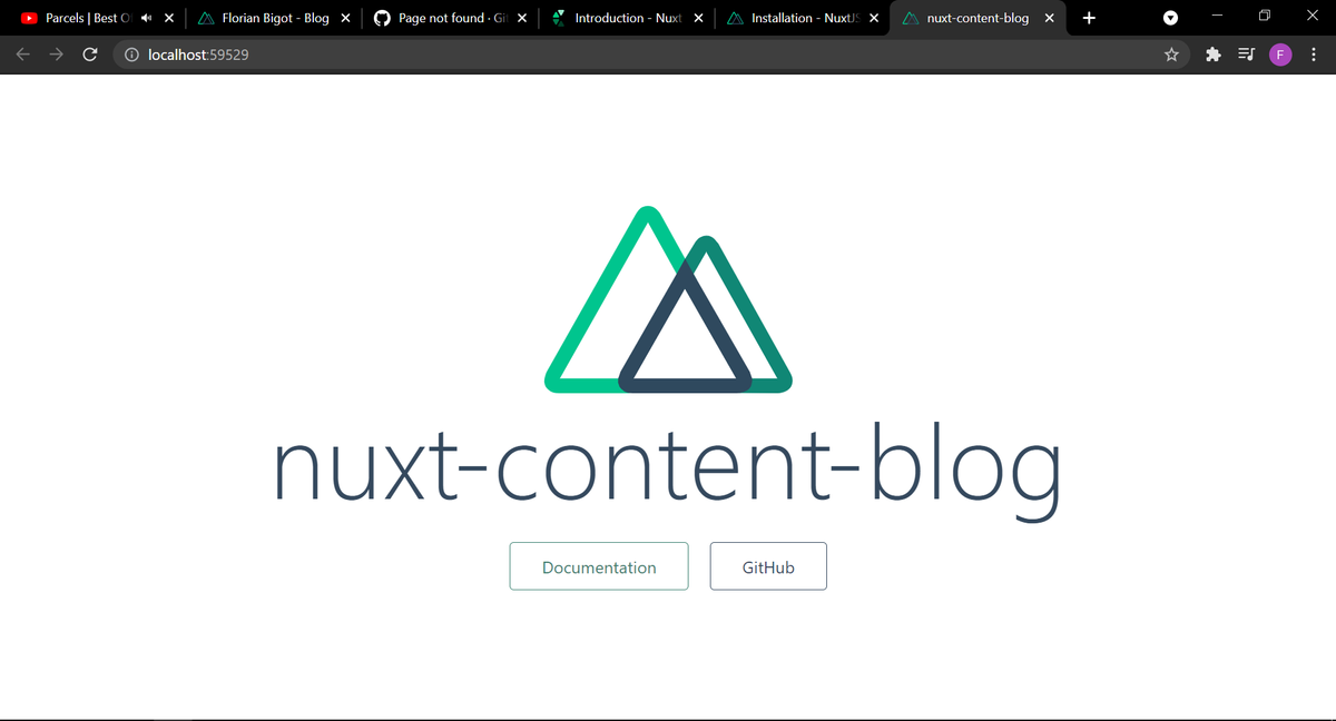 Nuxt landing page