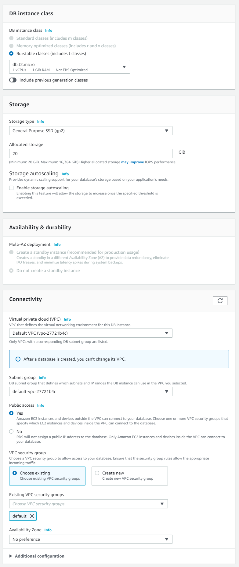 RDS settings 2/3